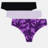 Essential Stretch 3-Pack Printed No Show Thong Essential Stretch 3-Pack Printed No Show Thong