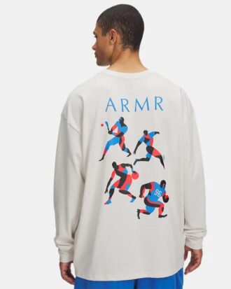 Moderní sportovní oversized tričko s dlouhým rukávem
