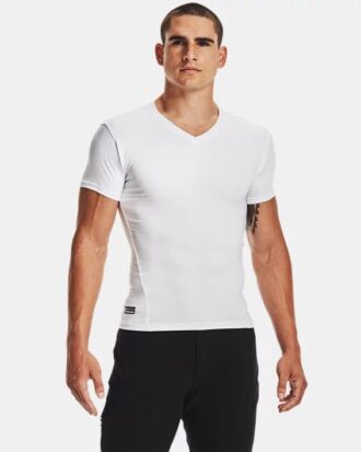 Taktické kompresní tričko HeatGear® s výstřihem do V